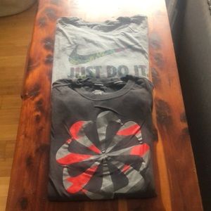 2 S/S Nike Tshirts Prebundle Sz L